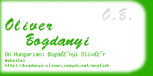 oliver bogdanyi business card